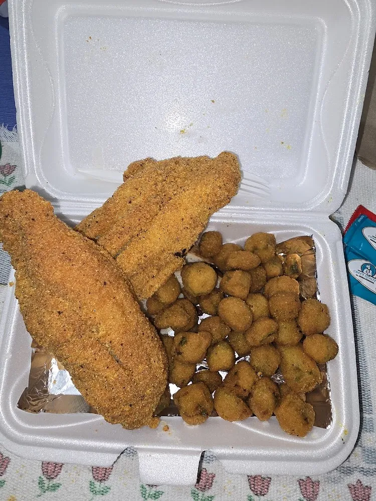 Catfish with Fried Okra